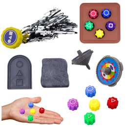 LEAN TOYS Zestaw 4 Gier Squid Game Tradycyjne Koreańskie Gry Kości Bączek