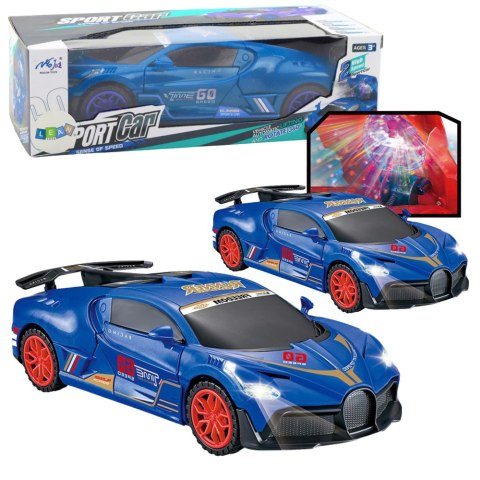 LEAN Toys Auto Sportowe Czujnik Przeszkód Kula Led Obrót 360° Światła Dźwięk Niebieski LEAN Toys Auto Sportowe Czujnik Przeszkód Kula Led Obrót 360° Światła Dźwięk Niebieski