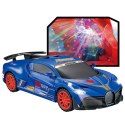 LEAN Toys Auto Sportowe Czujnik Przeszkód Kula Led Obrót 360° Światła Dźwięk Niebieski