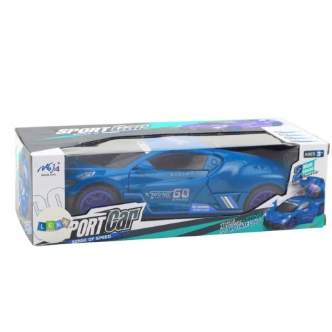 LEAN Toys Auto Sportowe Czujnik Przeszkód Kula Led Obrót 360° Światła Dźwięk Niebieski LEAN Toys Auto Sportowe Czujnik Przeszkód Kula Led Obrót 360° Światła Dźwięk Niebieski