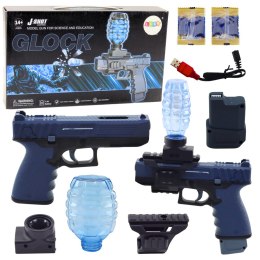 LEAN Toys Automatyczny Pistolet Na Kulki Wodne Żelowe Glock Niebieski