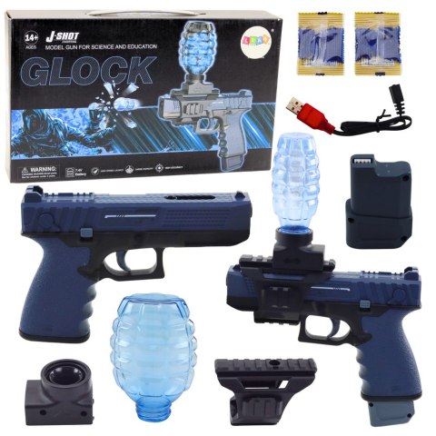 LEAN Toys Automatyczny Pistolet Na Kulki Wodne Żelowe Glock Niebieski LEAN Toys Automatyczny Pistolet Na Kulki Wodne Żelowe Glock Niebieski