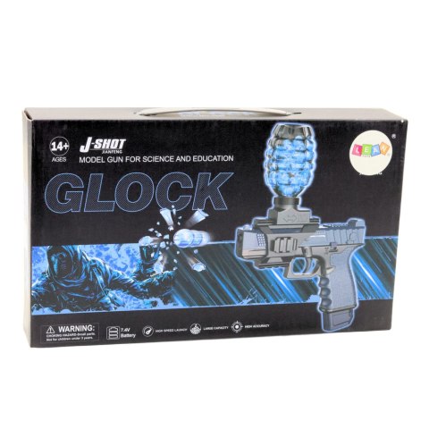 LEAN Toys Automatyczny Pistolet Na Kulki Wodne Żelowe Glock Niebieski LEAN Toys Automatyczny Pistolet Na Kulki Wodne Żelowe Glock Niebieski