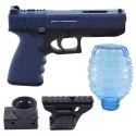 LEAN Toys Automatyczny Pistolet Na Kulki Wodne Żelowe Glock Niebieski