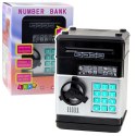 LEAN Toys Bankomat Sejf Skarbonka Światła Dźwięki Kod PIN Czarny