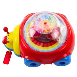 LEAN Toys Biedronka Jeżdżąca Do Ciągnięcia Z Kulkami I Zegarem Kolorowa