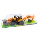 LEAN Toys Duża Koparko Ładowarka Rolnicza Budowlana Ruchoma Żółta