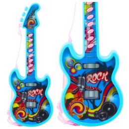 LEAN Toys Gitara Elektryczna Dla Dzieci Melodie Gama Solmizacyjna Niebieski 29cm
