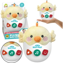 LEAN Toys Interaktywna Wańka Wstańka Kurczak Światła Dźwięki Żółty