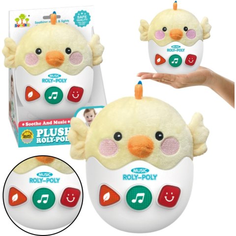 LEAN Toys Interaktywna Wańka Wstańka Kurczak Światła Dźwięki Żółty LEAN Toys Interaktywna Wańka Wstańka Kurczak Światła Dźwięki Żółty