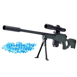 LEAN Toys Karabin Snajperski Replika AWM Stojak Kulki Wodne Żelowe 80cm