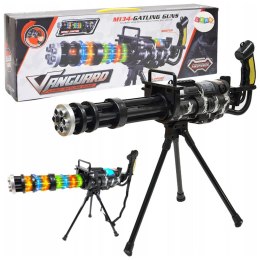 LEAN Toys Karabin Snajperski Stojak Światła Dźwięki Wibracje Czarny