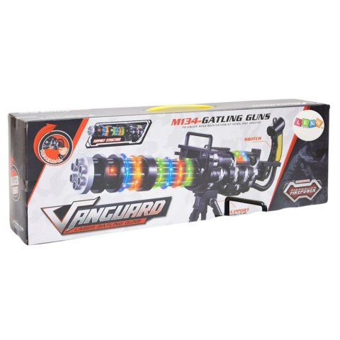 LEAN Toys Karabin Snajperski Stojak Światła Dźwięki Wibracje Czarny LEAN Toys Karabin Snajperski Stojak Światła Dźwięki Wibracje Czarny