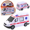LEAN Toys Karetka Ambulans Na Baterie Światła Dźwięki Biały