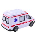 LEAN Toys Karetka Ambulans Na Baterie Światła Dźwięki Biały