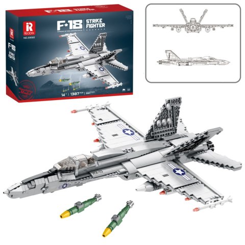 LEAN Toys Klocki Konstrukcyjne Myśliwiec F-16 Fighting Falcon 1427el LEAN Toys Klocki Konstrukcyjne Myśliwiec F-16 Fighting Falcon 1427el