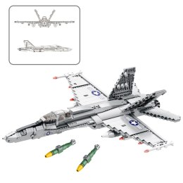 LEAN Toys Klocki Konstrukcyjne Myśliwiec F-16 Fighting Falcon 1427el