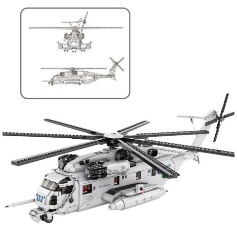 LEAN Toys Klocki Konstrukcyjne Śmigłowiec Transportowy Helikopter 2192el LEAN Toys Klocki Konstrukcyjne Śmigłowiec Transportowy Helikopter 2192el