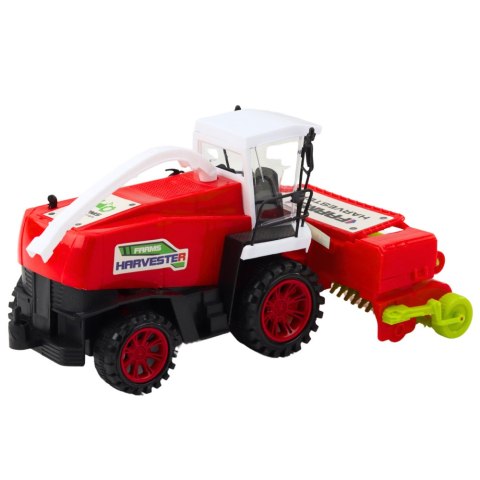 LEAN Toys Kombajn Rolniczy Farmerski Z Hederem Napęd Czerwony LEAN Toys Kombajn Rolniczy Farmerski Z Hederem Napęd Czerwony