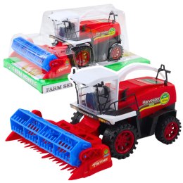 LEAN Toys Kombajn Zbożowy Farmerski Rolniczy Heder Napęd Czerwony