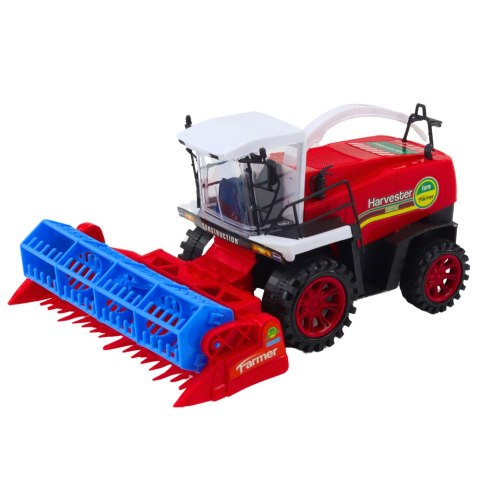 LEAN Toys Kombajn Zbożowy Farmerski Rolniczy Heder Napęd Czerwony LEAN Toys Kombajn Zbożowy Farmerski Rolniczy Heder Napęd Czerwony
