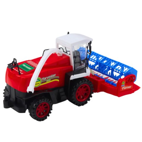 LEAN Toys Kombajn Zbożowy Farmerski Rolniczy Heder Napęd Czerwony LEAN Toys Kombajn Zbożowy Farmerski Rolniczy Heder Napęd Czerwony