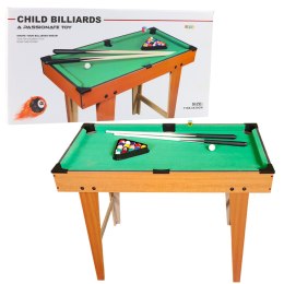 LEAN Toys Mini Stół Do Bilarda Drewniany Bile Kije Trójkąt Kreda