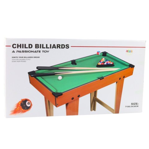 LEAN Toys Mini Stół Do Bilarda Drewniany Bile Kije Trójkąt Kreda LEAN Toys Mini Stół Do Bilarda Drewniany Bile Kije Trójkąt Kreda