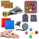 LEAN Toys Zestaw 5 Gier Squid Game Tradycyjne Koreańskie Gry Kości Bączek Dwie Karty