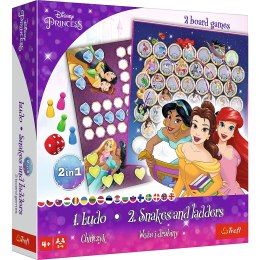 Trefl Gry Gra 2w1 Chińczyk / Węże i drabiny - Princess Disney Princess Trefl 02418