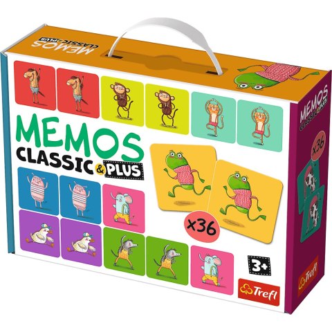 Trefl Gry Gra Memos Classic i Plus, Ruch i dźwięk - zwierzaki Trefl 02271 Trefl Gry Gra Memos Classic i Plus, Ruch i dźwięk - zwierzaki Trefl 02271