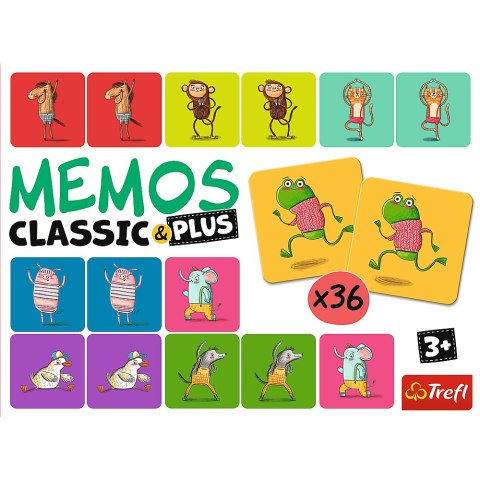 Trefl Gry Gra Memos Classic i Plus, Ruch i dźwięk - zwierzaki Trefl 02271 Trefl Gry Gra Memos Classic i Plus, Ruch i dźwięk - zwierzaki Trefl 02271