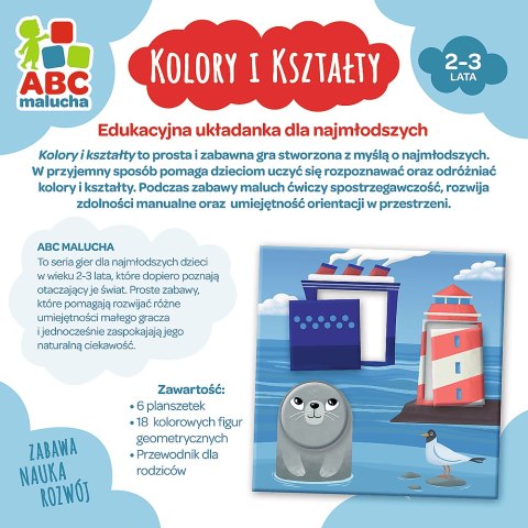 Trefl Gry Gra Układanka Edukacyjna Kolory i kształty z Serii ABC Malucha Trefl 01939 Trefl Gry Gra Układanka Edukacyjna Kolory i kształty z Serii ABC Malucha Trefl 01939