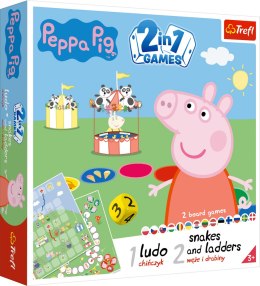 Trefl Puzzle Gra 2w1 Chińczyk Węże i drabiny Świnka Peppa Trefl 2067
