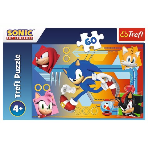 Trefl Puzzle Puzzle Sonic 60 el. Sonic w akcji 17387 Trefl Puzzle Puzzle Sonic 60 el. Sonic w akcji 17387