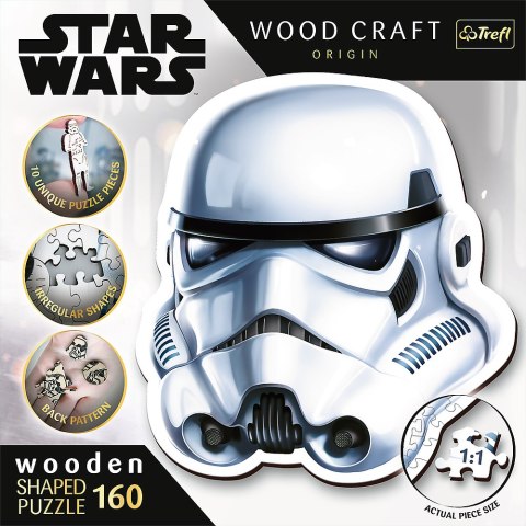 Trefl Puzzle Puzzle drewniane Star Wars 160 el. Hełm Szturmowca Trefl 20188 Trefl Puzzle Puzzle drewniane Star Wars 160 el. Hełm Szturmowca Trefl 20188
