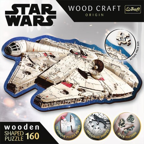 Trefl Puzzle Puzzle drewniane Star Wars 160 el. Sokół Millennium Trefl 20189 Trefl Puzzle Puzzle drewniane Star Wars 160 el. Sokół Millennium Trefl 20189