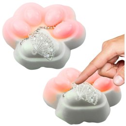 LEAN TOYS Gniotek Kocia Łapka Antystresowa Sensoryczna Squishy Ozdoby Biała
