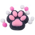 LEAN TOYS Gniotek Kocia Łapka Zabawka Antystresowa Sensoryczna Sierść Squishy Czarna