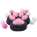 LEAN TOYS Gniotek Kocia Łapka Zabawka Antystresowa Sensoryczna Sierść Squishy Czarna