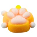 LEAN TOYS Gniotek Kocia Łapka Zabawka Antystresowa Sensoryczna Sierść Squishy Żółta