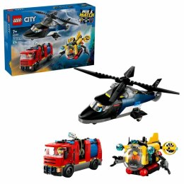 LEGO LEGO 60462 CITY Zestaw z helikopterem, wozem strażackim i łodzią podwodną