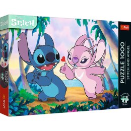 Marka niezdefiniowana Puzzle - 1000 Premium Plus - Stitch and Angel Trefl 12079