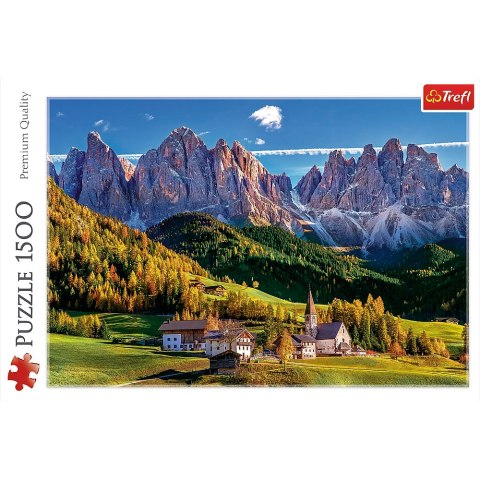 Marka niezdefiniowana Puzzle - 1500 - Dolina Val di Funes, Dolomity, Włochy Trefl 26163 Marka niezdefiniowana Puzzle - 1500 - Dolina Val di Funes, Dolomity, Włochy Trefl 26163