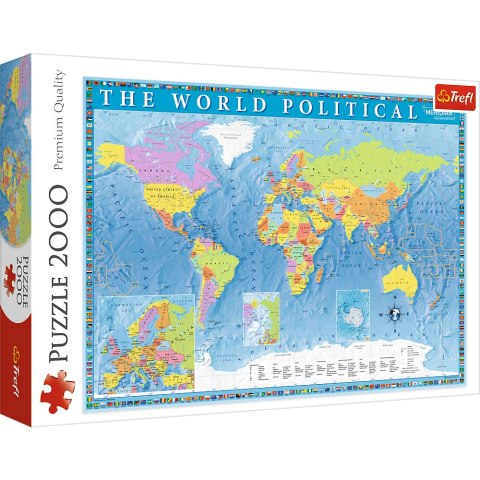 Marka niezdefiniowana Puzzle - 2000 - Polityczna mapa świata - 27099 Marka niezdefiniowana Puzzle - 2000 - Polityczna mapa świata - 27099