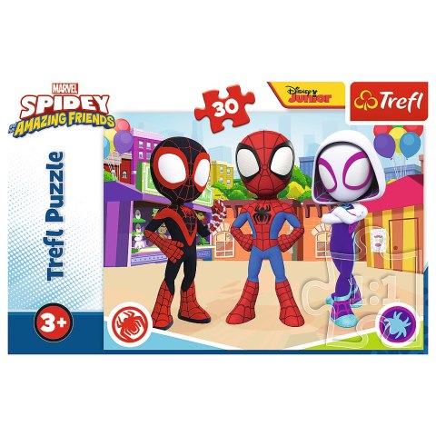 Marka niezdefiniowana Puzzle - 30 - Przygody Spiday"a i przyjaciół - Trefl 18285 Marka niezdefiniowana Puzzle - 30 - Przygody Spiday"a i przyjaciół - Trefl 18285