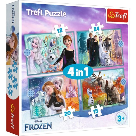 Marka niezdefiniowana Puzzle - 4w1 (12, 15, 20, 24) - Niezwykły świat Frozen - Trefl 34381 Marka niezdefiniowana Puzzle - 4w1 (12, 15, 20, 24) - Niezwykły świat Frozen - Trefl 34381