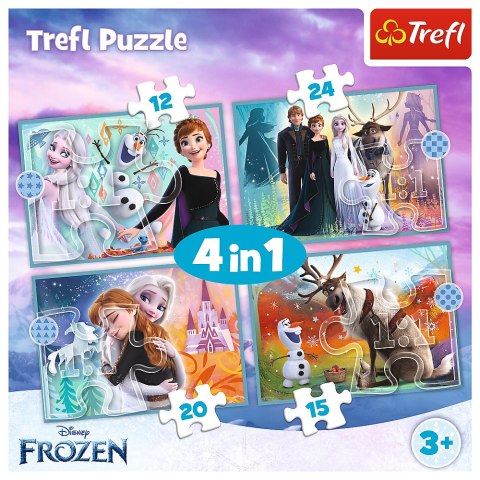 Marka niezdefiniowana Puzzle - 4w1 (12, 15, 20, 24) - Niezwykły świat Frozen - Trefl 34381 Marka niezdefiniowana Puzzle - 4w1 (12, 15, 20, 24) - Niezwykły świat Frozen - Trefl 34381