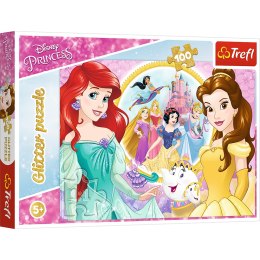 Trefl Puzzle Puzzle - 100 Glitter - Wspomnienia Belli i Arielki Trefl 14819