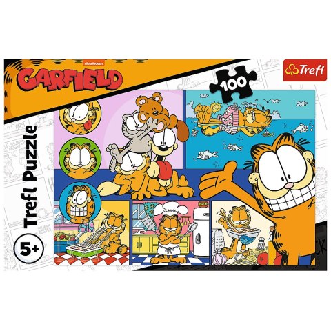 Trefl Puzzle Puzzle - 100 - Leniwy Garfield Trefl 16521 Trefl Puzzle Puzzle - 100 - Leniwy Garfield Trefl 16521